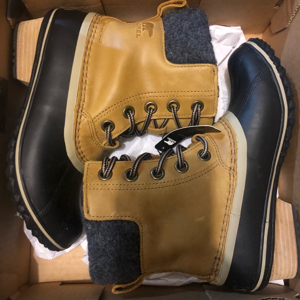 Sorel slimpack lace boot, elk,  6.5